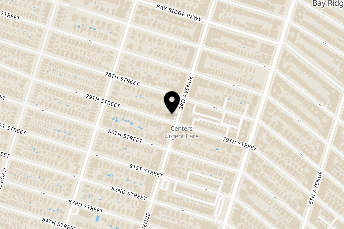 Map showing the location of Offshore Diner on 7822 3rd Ave in Brooklyn